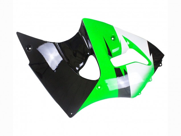 Rabatt Kawasaki ZX6R Motorrad Verkleidung 1998-1999 - Grun Weiss Glanzendes Schwarz