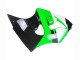 Rabatt Kawasaki ZX6R Motorrad Verkleidung 1998-1999 - Grun Weiss Glanzendes Schwarz