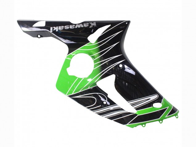 Rabatt Kawasaki ZX6R Motorrad Verkleidung 2003-2004 - Grun Weiss Schwarz