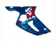 Rabatt Kawasaki ZX6R Motorrad Verkleidung 2003-2004 - Blau Weiss Rot Hai