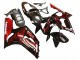 Rabatt Kawasaki ZX6R Motorrad Verkleidung 2003-2004 - Glanzendes Schwarz Rot Flamme