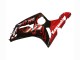 Rabatt Kawasaki ZX6R Motorrad Verkleidung 2003-2004 - Glanzendes Schwarz Rot Flamme