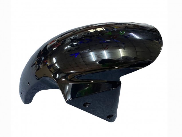 Rabatt Kawasaki ZX6R Motorrad Verkleidung 2003-2004 - Glanzendes Schwarz Grun Flamme