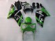 Rabatt Kawasaki ZX6R Motorrad Verkleidung 2003-2004 - Grun Schwarz Elf Bridgestone