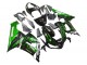 Rabatt Kawasaki ZX6R Motorrad Verkleidung 2005-2006 - Glanzendes Schwarz Grun Flamme