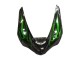 Rabatt Kawasaki ZX6R Motorrad Verkleidung 2005-2006 - Glanzendes Schwarz Grun Flamme