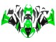 Rabatt Kawasaki ZX6R Motorrad Verkleidung 2009-2012 - Grun Glanzendes Schwarz