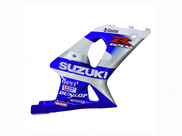 Rabatt Suzuki GSXR1000 Motorrad Verkleidung 2000-2002 - Blau Weiss Silber Castrol Dunlop