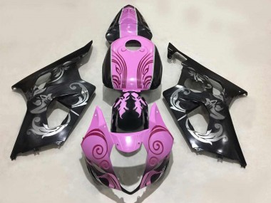 Rabatt Suzuki GSXR 1000 Motorrad Verkleidung 2003-2004 - Schwarz Rosa