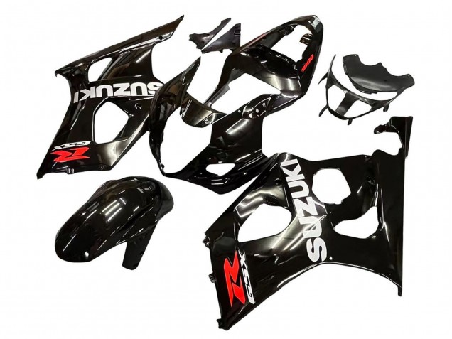 Rabatt Suzuki GSXR 1000 Motorrad Verkleidung 2003-2004 - Glanzendes Schwarz Weiss Rot Aufkleber