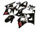 Rabatt Suzuki GSXR 1000 Motorrad Verkleidung 2003-2004 - Glanzendes Schwarz Weiss Rot Aufkleber