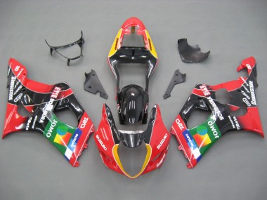 Rabatt Suzuki GSXR 1000 Motorrad Verkleidung 2003-2004 - Rot Gelb Blau Grun Schwarz JOMO