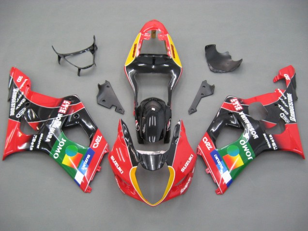 Rabatt Suzuki GSXR 1000 Motorrad Verkleidung 2003-2004 - Rot Gelb Blau Grun Schwarz JOMO