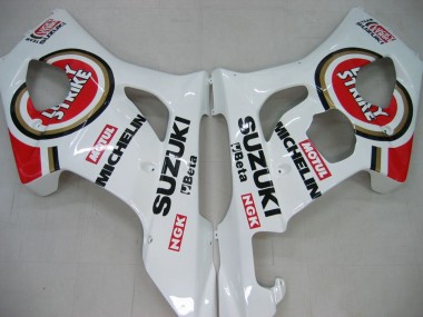 Rabatt Suzuki GSXR 1000 Motorrad Verkleidung 2003-2004 - Weiss Rot Motul Lucky Strike