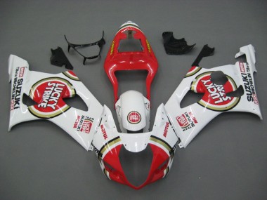 Rabatt Suzuki GSXR 1000 Motorrad Verkleidung 2003-2004 - Weiss Rot Motul Lucky Strike
