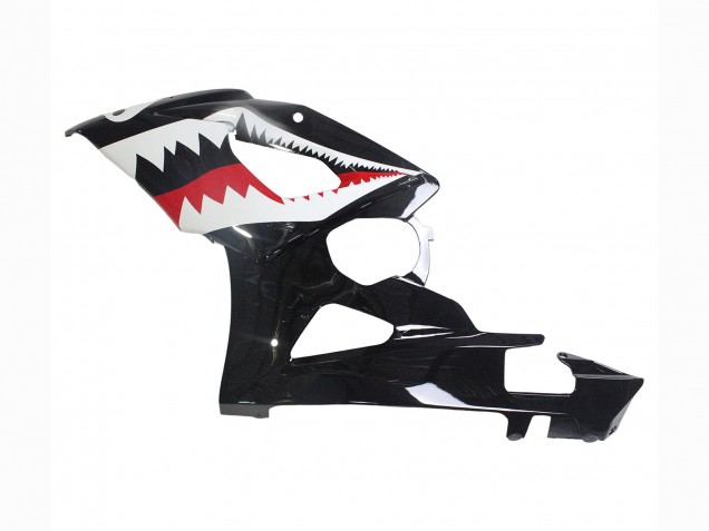 Rabatt Suzuki GSXR 1000 Motorrad Verkleidung 2005-2006 - Glanzendes Schwarz Rot Weiss Hai