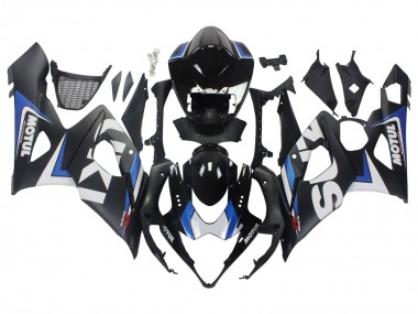 Rabatt Suzuki GSXR 1000 Motorrad Verkleidung 2005-2006 - Schwarz Blau Weiss Motul