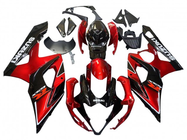 Rabatt Suzuki GSXR 1000 Motorrad Verkleidung 2005-2006 - Rot Glanzendes Schwarz