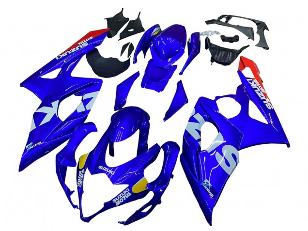 Rabatt Suzuki GSXR 1000 Motorrad Verkleidung 2005-2006 - Blau Gelb Weiss Rot Motul