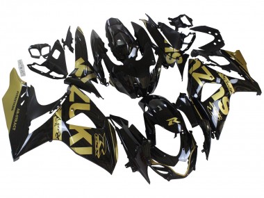 Rabatt Suzuki GSXR 1000 Motorrad Verkleidung 2009-2016 - Glanzendes Schwarz Gold