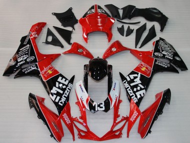 Rabatt Suzuki GSXR 1000 Motorrad Verkleidung 2009-2016 - Rot Schwarz Weiss 13