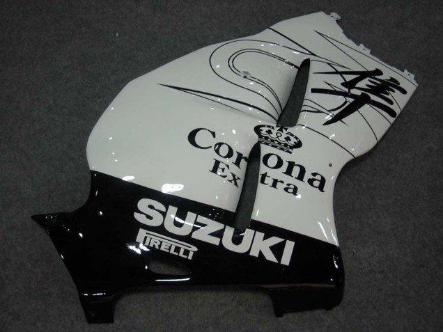 Rabatt Suzuki GSXR 1300 Hayabusa Motorrad Verkleidung 1996-2007 - Weiss Schwarz Corona