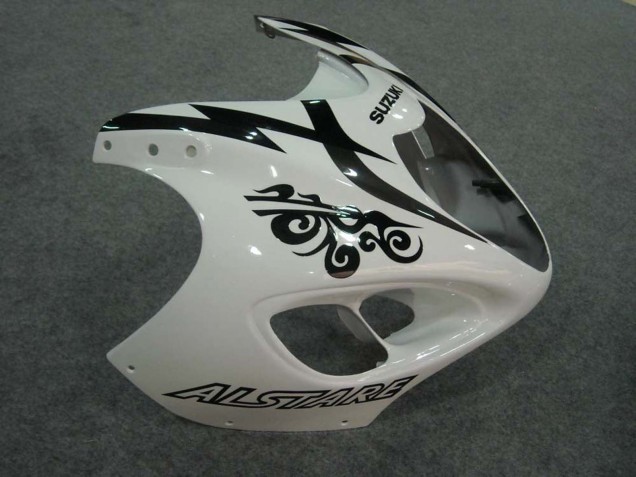 Rabatt Suzuki GSXR 1300 Hayabusa Motorrad Verkleidung 1996-2007 - Weiss Schwarz Corona