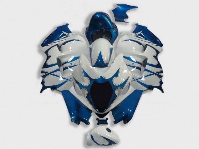 Rabatt Suzuki GSXR 1300 Hayabusa Motorrad Verkleidung 1996-2007 - Weiss Dunkel Blau