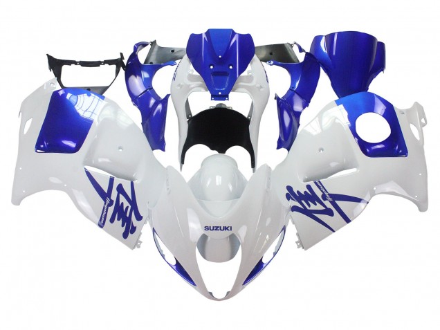 Rabatt Suzuki GSXR 1300 Hayabusa Motorrad Verkleidung 1996-2007 - Weiss Blau Hayabusa