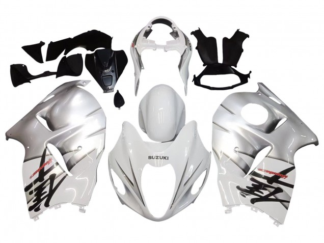 Rabatt Suzuki GSXR 1300 Hayabusa Motorrad Verkleidung 1996-2007 - Weiss Silber Hayabusa
