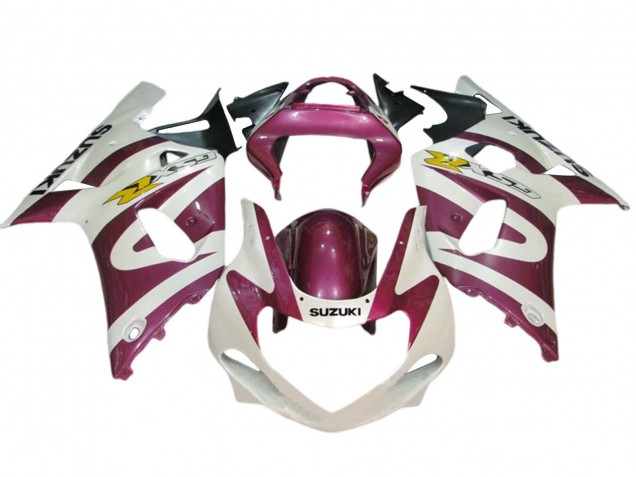 Rabatt Suzuki GSXR 600 / GSXR 750 Motorrad Verkleidung 2001-2003 - Weiss Rosa Gelb