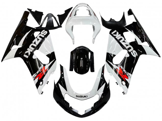 Rabatt Suzuki GSXR 600 / GSXR 750 Motorrad Verkleidung 2001-2003 - Weiss Glanzendes Schwarz Rot