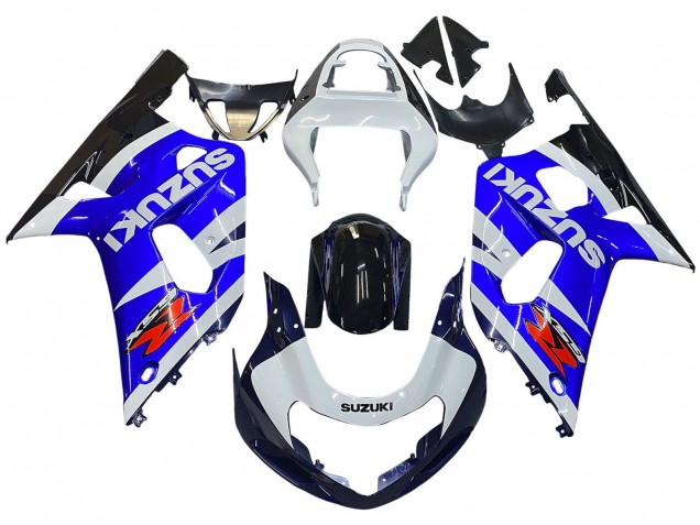 Rabatt Suzuki GSXR 600 / GSXR 750 Motorrad Verkleidung 2001-2003 - Blau Weiss Glanzendes Schwarz Rot
