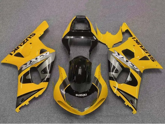 Rabatt Suzuki GSXR 600 / GSXR 750 Motorrad Verkleidung 2001-2003 - Gelb Grau Glanzendes Schwarz