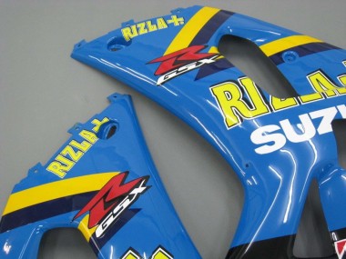 Rabatt Suzuki GSXR 600 / GSXR 750 Motorrad Verkleidung 2001-2003 - Blau Gelb Schwarz Motul Rizla