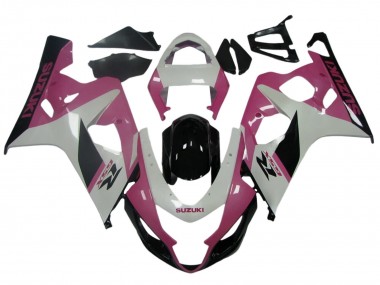 Rabatt Suzuki GSXR 600 / GSXR 750 Motorrad Verkleidung 2004-2005 - Weiss Rosa Schwarz