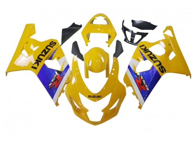 Rabatt Suzuki GSXR 600 / GSXR 750 Motorrad Verkleidung 2004-2005 - Gelb Weiss Blau Schwarz