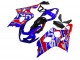 Rabatt Suzuki GSXR 600 / GSXR 750 Motorrad Verkleidung 2004-2005 - Blau Rot Schwarz Motul Dunlop