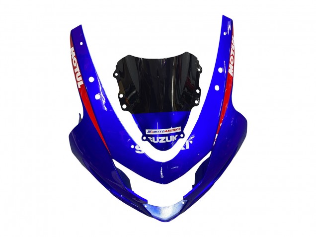Rabatt Suzuki GSXR 600 / GSXR 750 Motorrad Verkleidung 2004-2005 - Blau Rot Schwarz Motul Dunlop
