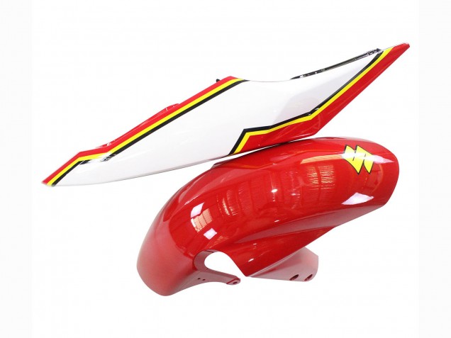 Rabatt Suzuki GSXR 600 / GSXR 750 Motorrad Verkleidung 2004-2005 - Weiss Rot Gelb Michelin Texaon Heron 7