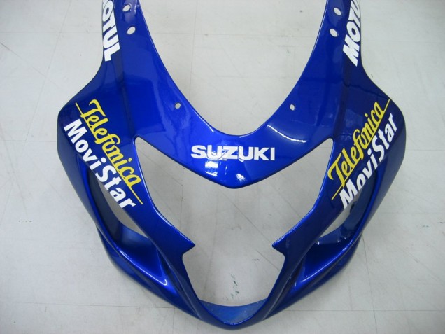 Rabatt Suzuki GSXR 600 / GSXR 750 Motorrad Verkleidung 2004-2005 - Blau Weiss Gelb Grun Telefumica Motul MoviStar
