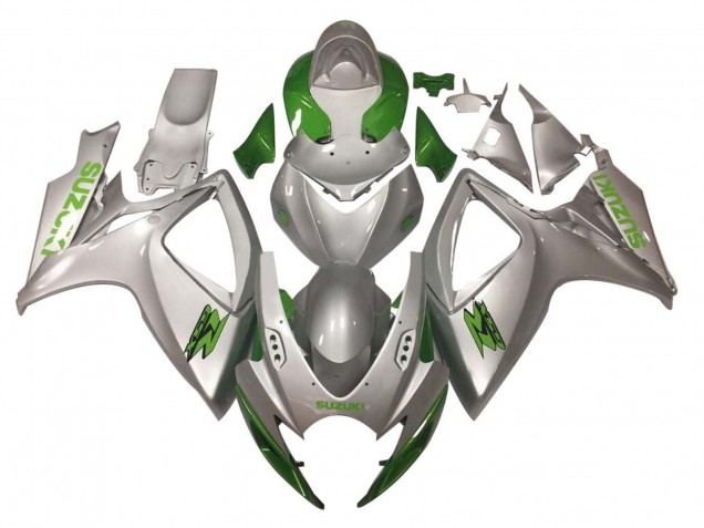 Rabatt Suzuki GSXR 600 / GSXR 750 Motorrad Verkleidung 2006-2007 - Silber Grun