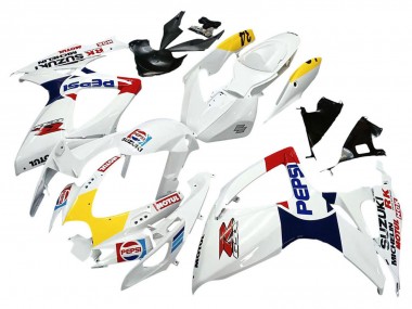 Rabatt Suzuki GSXR 600 / GSXR 750 Motorrad Verkleidung 2006-2007 - Weiss Rot Gelb Motul