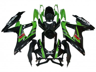 Rabatt Suzuki GSXR 600 / GSXR 750 Motorrad Verkleidung 2008-2010 - Grun Glanzendes Schwarz