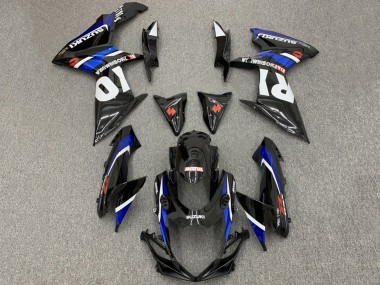 Rabatt Suzuki GSXR 600 / GSXR 750 Motorrad Verkleidung 2008-2010 - Glanzendes Schwarz Weiss Blau Rot
