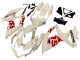 Rabatt Suzuki GSXR 600 / GSXR 750 Motorrad Verkleidung 2008-2010 - Creme Weiss Rot Schwarz