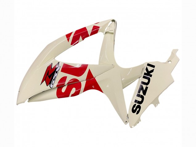 Rabatt Suzuki GSXR 600 / GSXR 750 Motorrad Verkleidung 2008-2010 - Creme Weiss Rot Schwarz