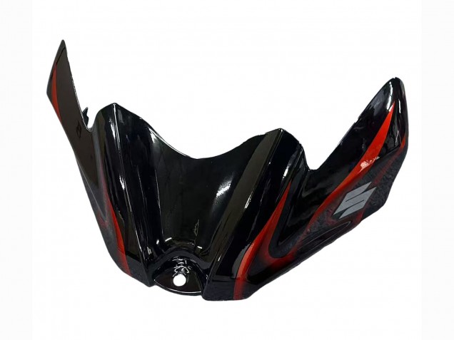 Rabatt Suzuki GSXR 600 / GSXR 750 Motorrad Verkleidung 2008-2010 - Glanzendes Schwarz Orange Flamme