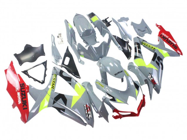 Rabatt Suzuki GSXR 600 / GSXR 750 Motorrad Verkleidung 2008-2010 - Grau Gelb Rot