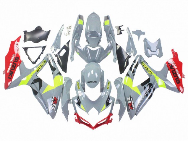 Rabatt Suzuki GSXR 600 / GSXR 750 Motorrad Verkleidung 2008-2010 - Grau Gelb Rot
